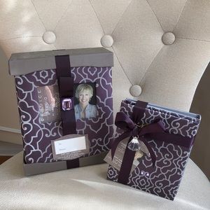4 photo albums beautiful purple/silver/gray design